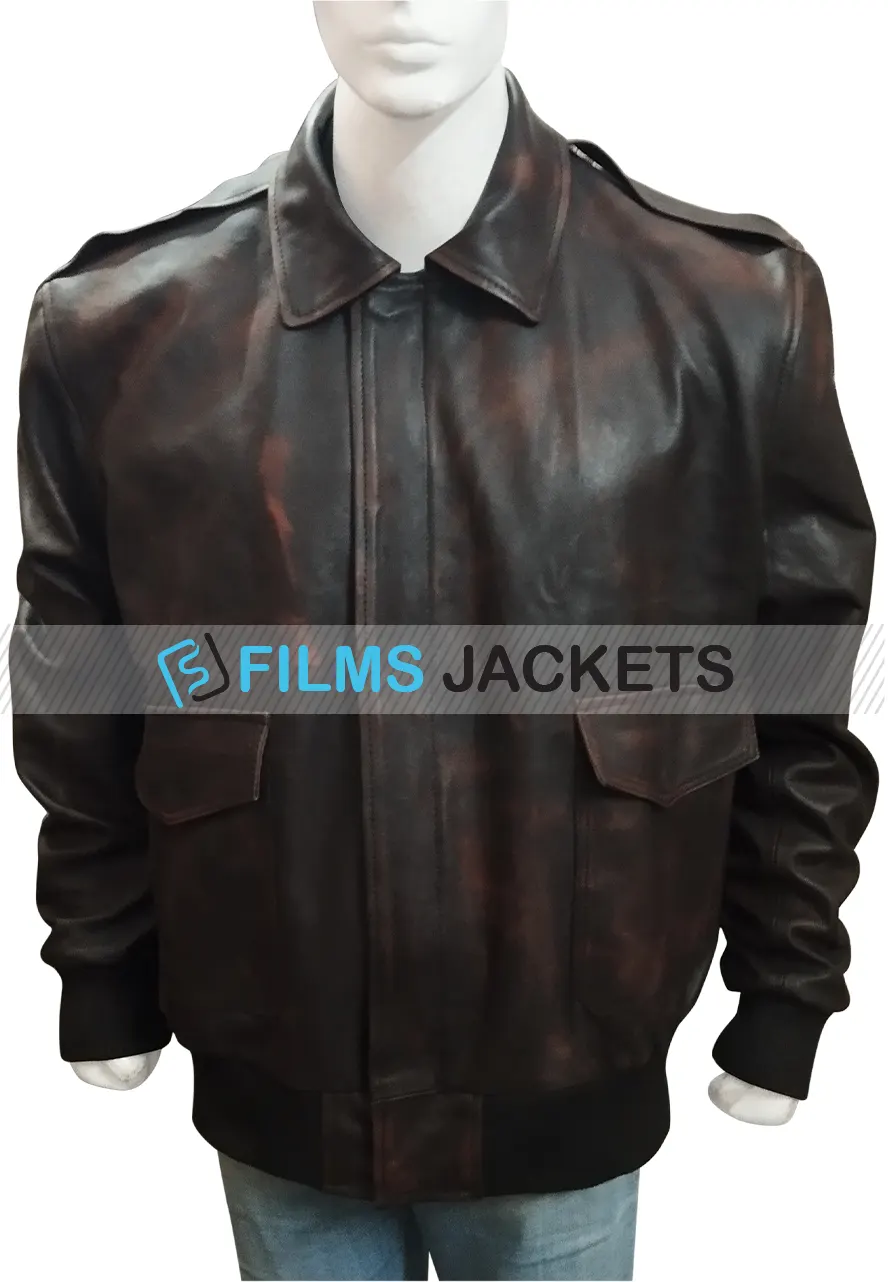 The A Team Da Nang 1970 Brown Leather Jacket The A Team Da Nang 1970 Brown Leather Jacket - Image 3