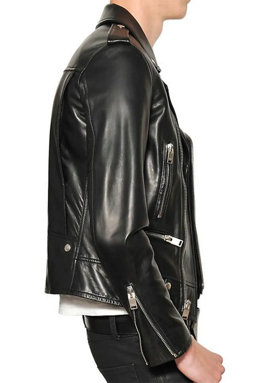 Adam Levine Motorcycle Leather Jacket adam black leather jacket
