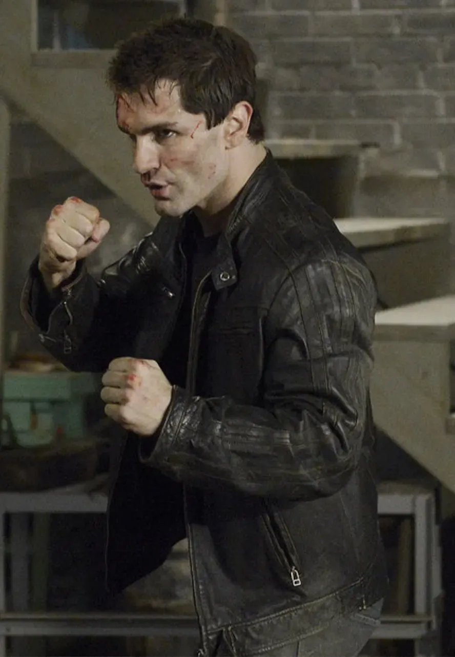 Being Human Sam Witwer Black Leather Jacket aidan waite jacket