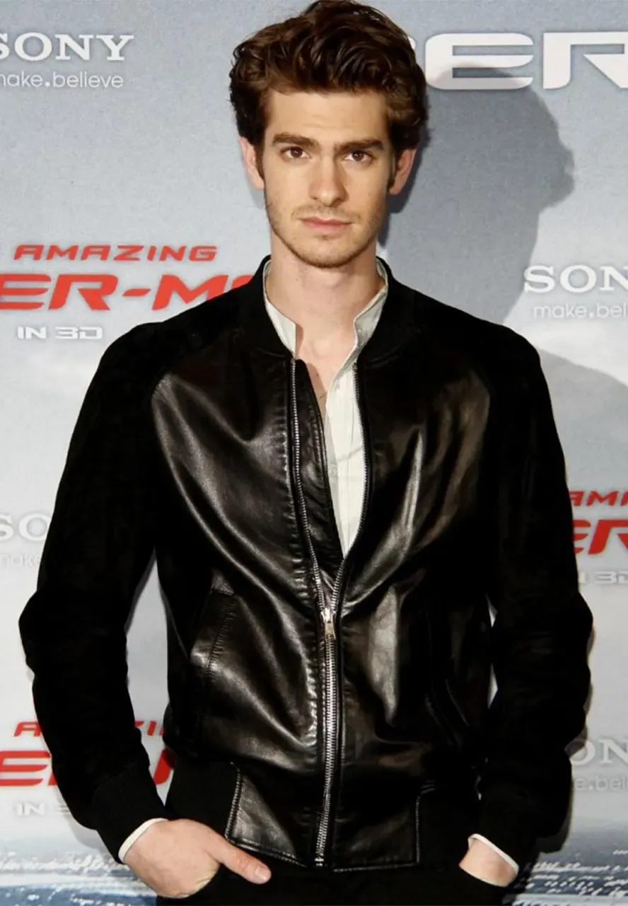 Andrew Garfield Black Suede Sleeves Jacket andrew garfield black suede sleeves jacket