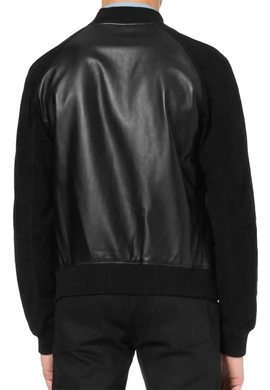 Andrew Garfield Black Suede Sleeves Jacket andrew garfield jacket with black suede sleeves
