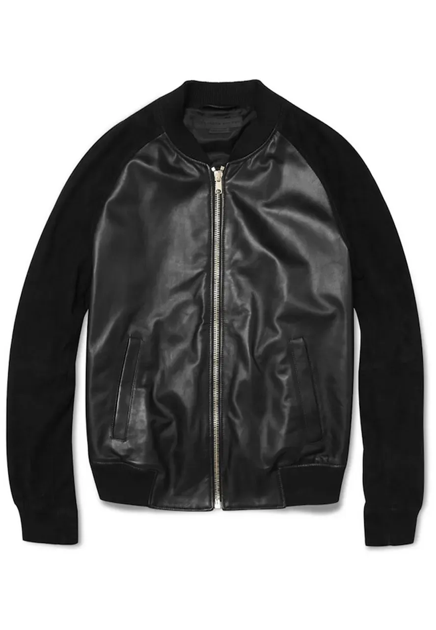 Andrew Garfield Black Suede Sleeves Jacket andrew garfield jacket