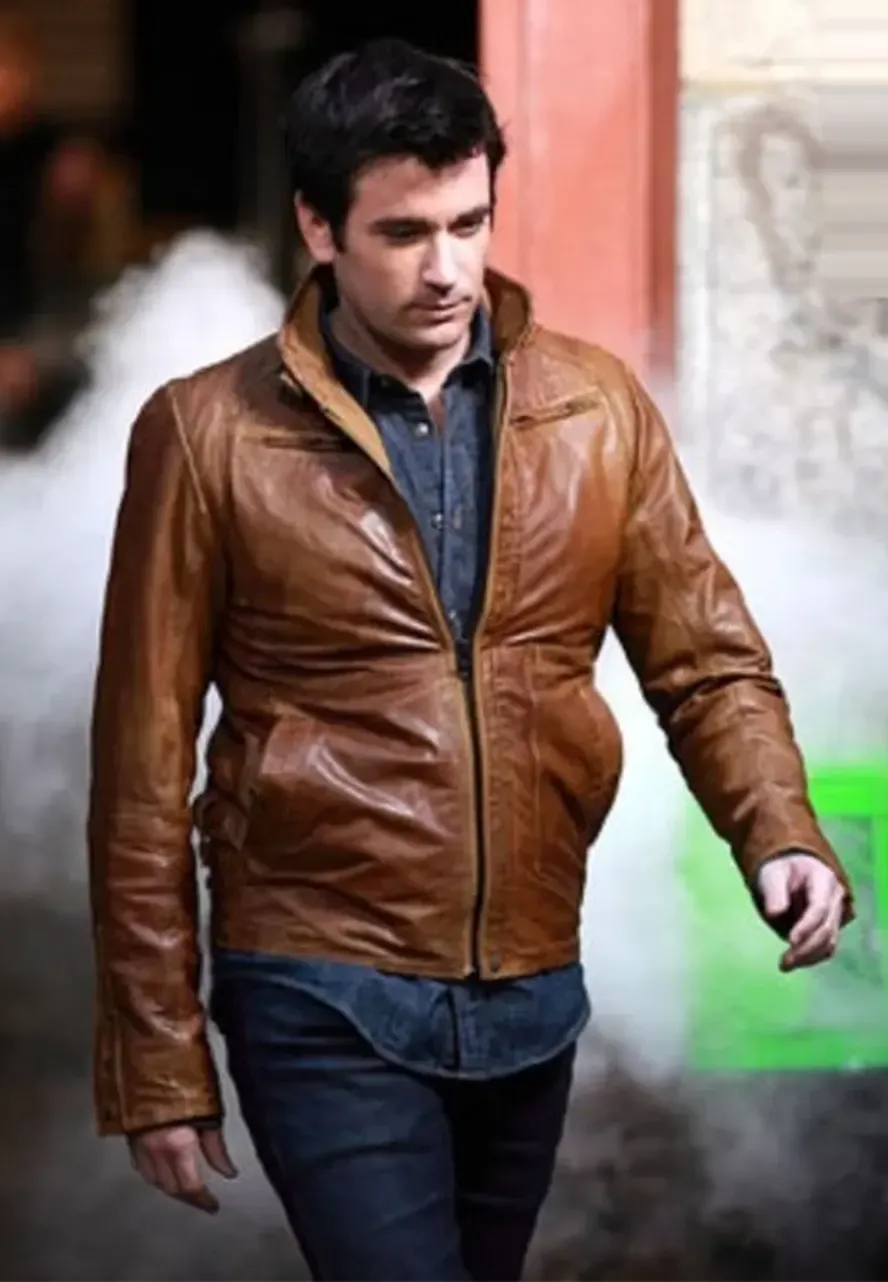 Arrow Tommy Merlyn Brown Leather Jacket arrow colin donnell leather jacket
