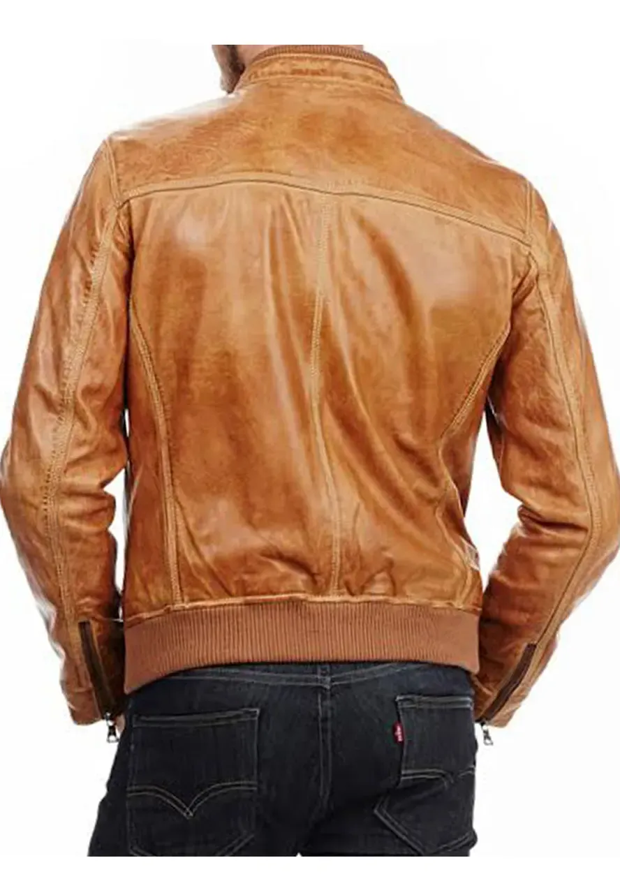 Arrow Tommy Merlyn Brown Leather Jacket arrow tommy merlyn jacket