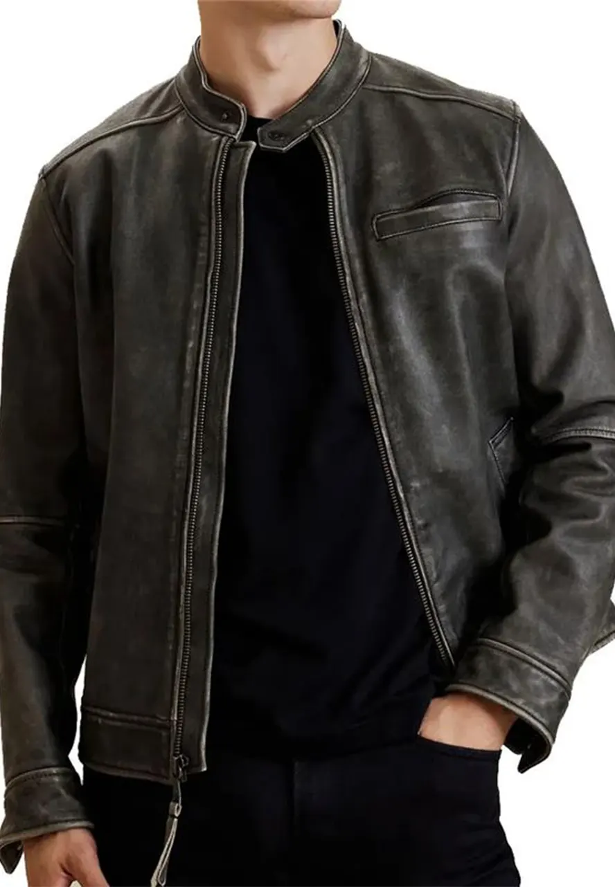 Calvo Leather Jacket banana republic black leather jacket