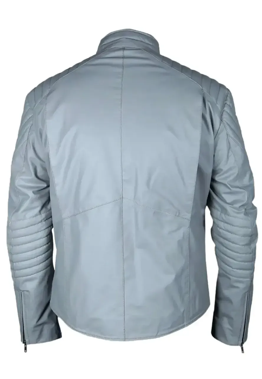 Dawn of Justice Batman Grey Leather Jacket batman dawn of justice jacket