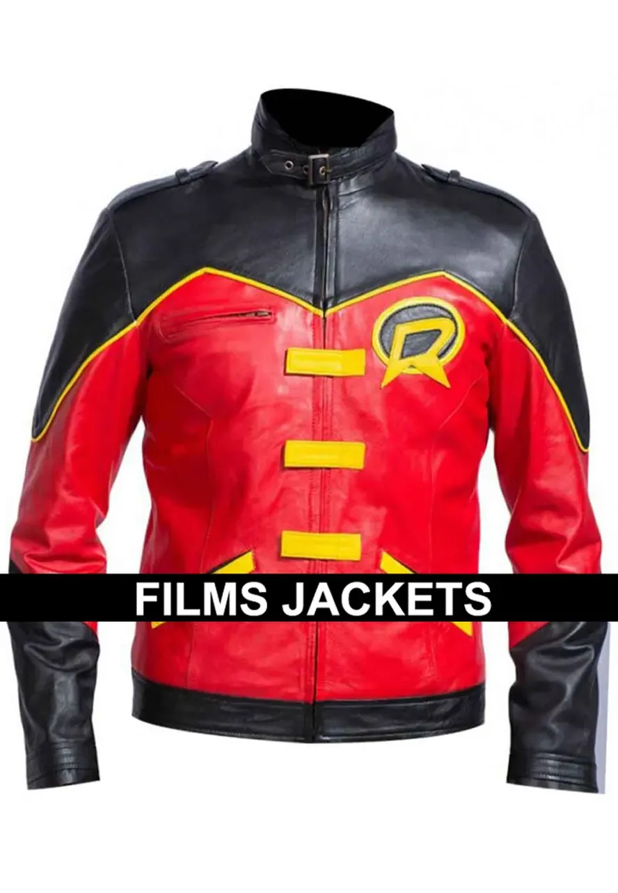 Tim Drake Batman Robin Red Leather Jacket batman robin jacket