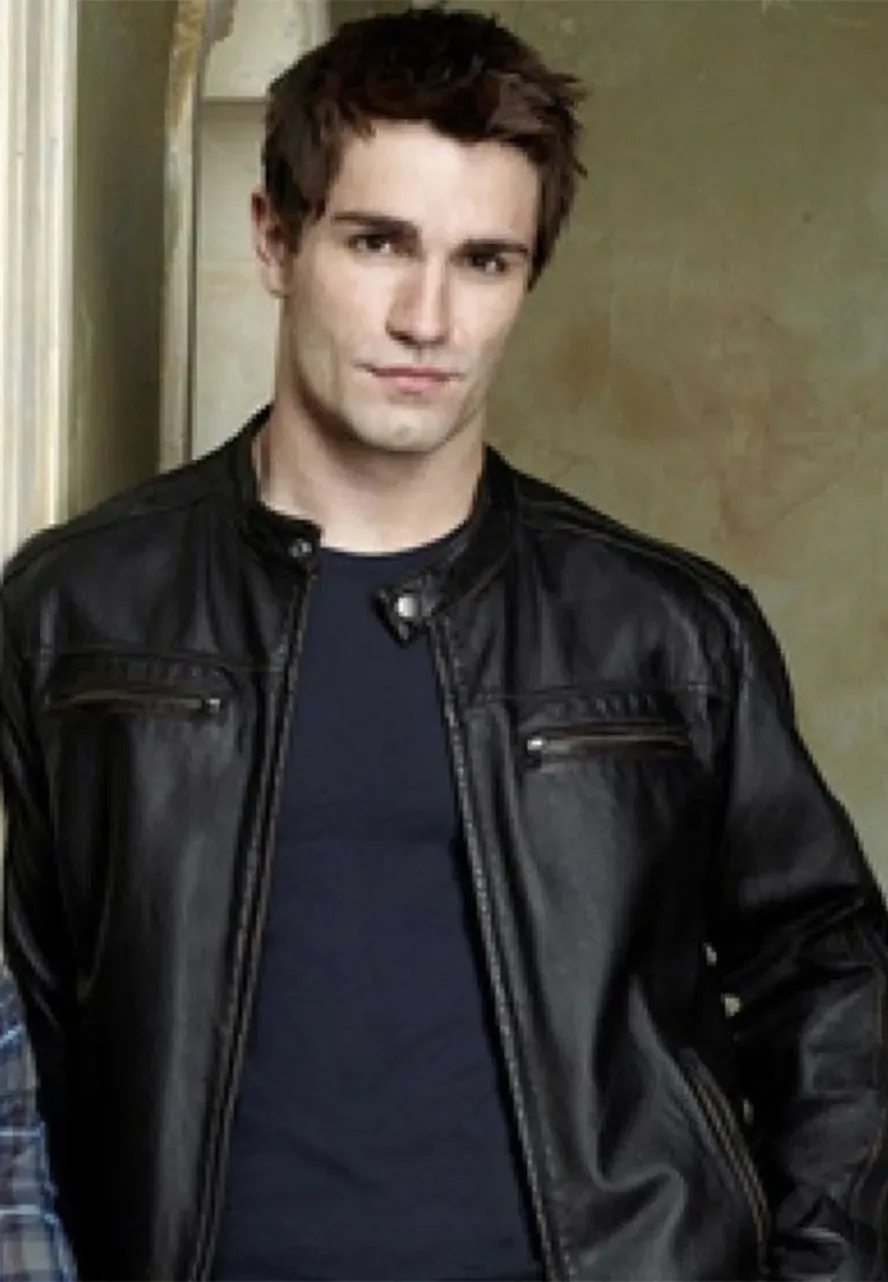 Being Human Sam Witwer Black Leather Jacket being human leather jacket