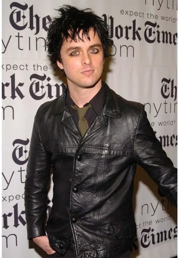 billie joe armstrong black leather jacket