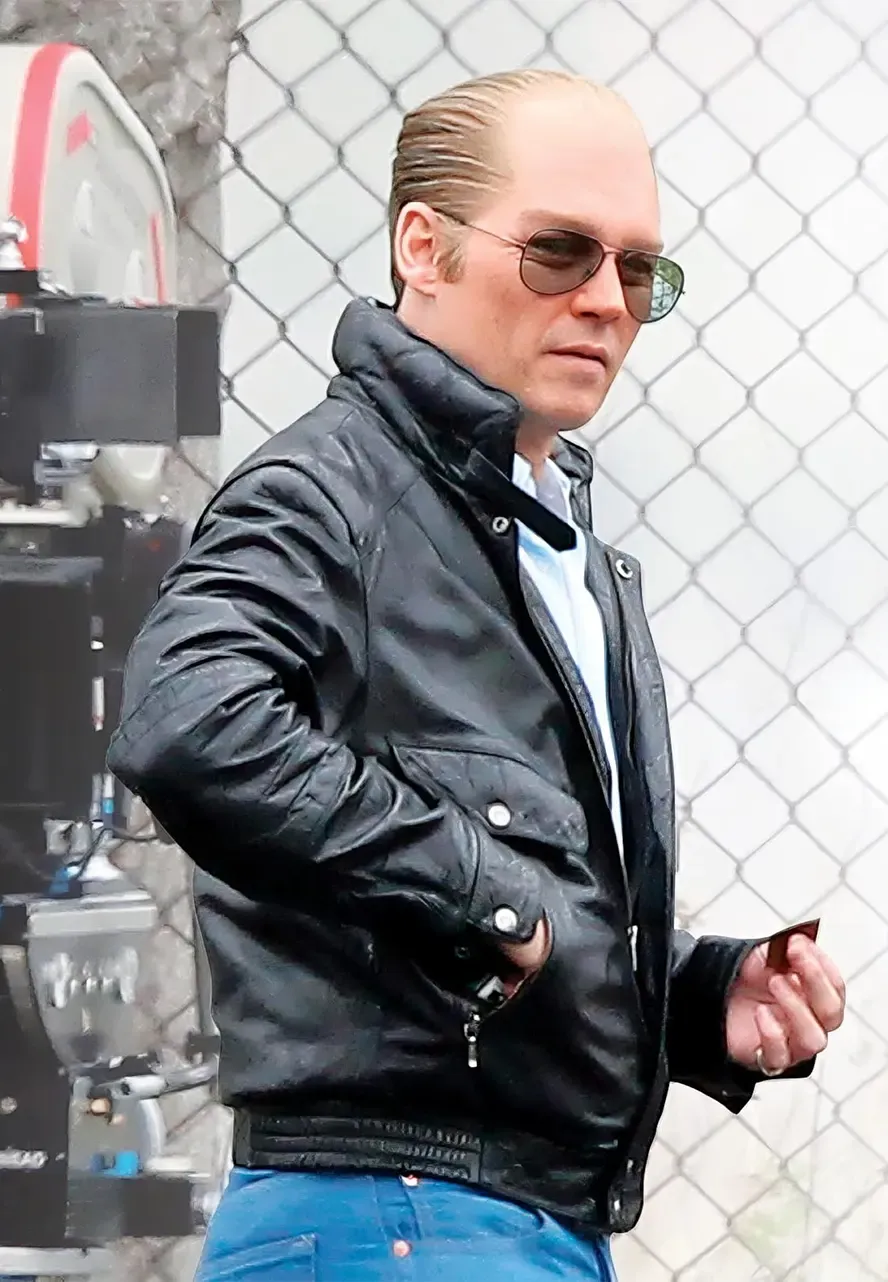 Johnny Depp Black Mass Leather Jacket black mass leather jacket