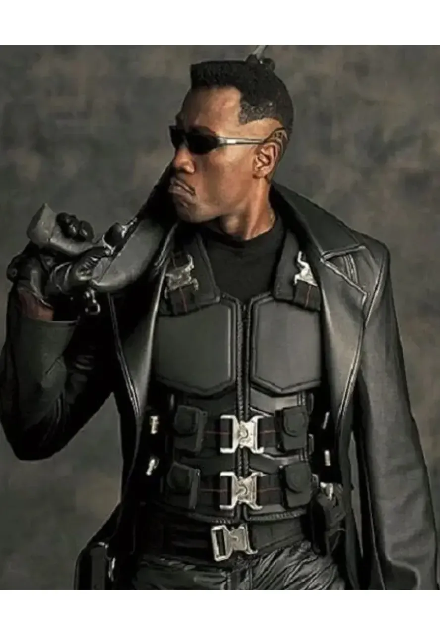 Blade Wesley Snipes Leather Vest blade vest cosplay