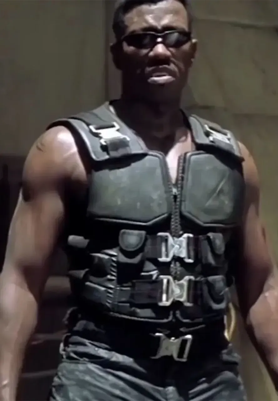 Blade Wesley Snipes Leather Vest blade vest costume