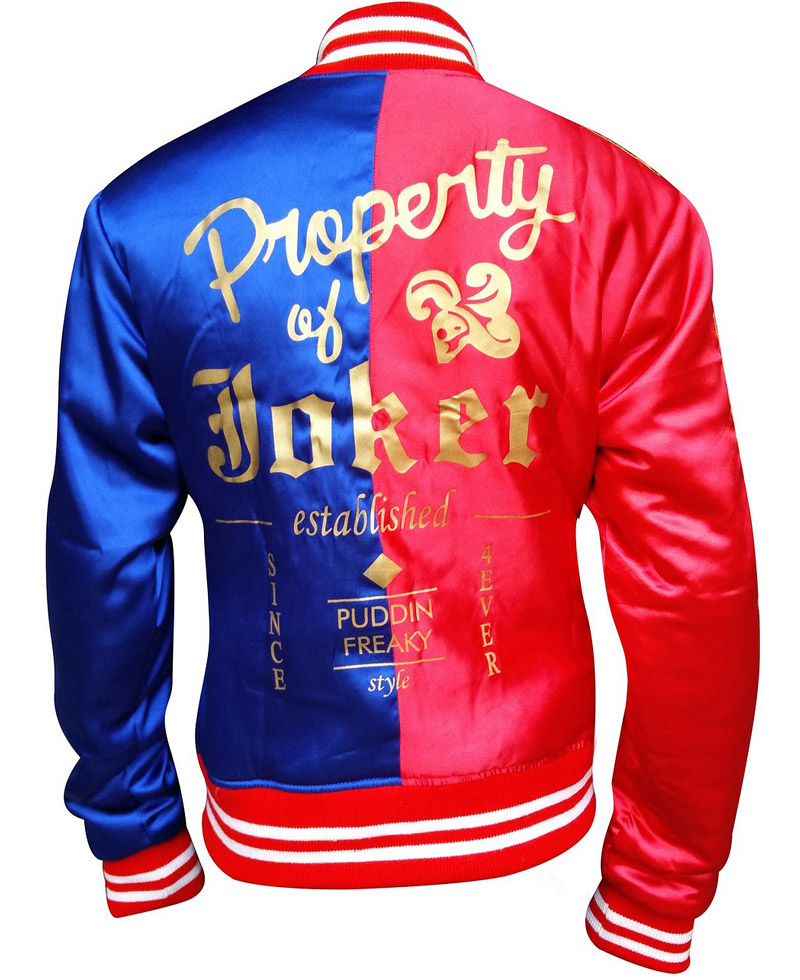 Suicide Squad Harley Quinn Red and Blue Jacket blue and red jacket harley quinn