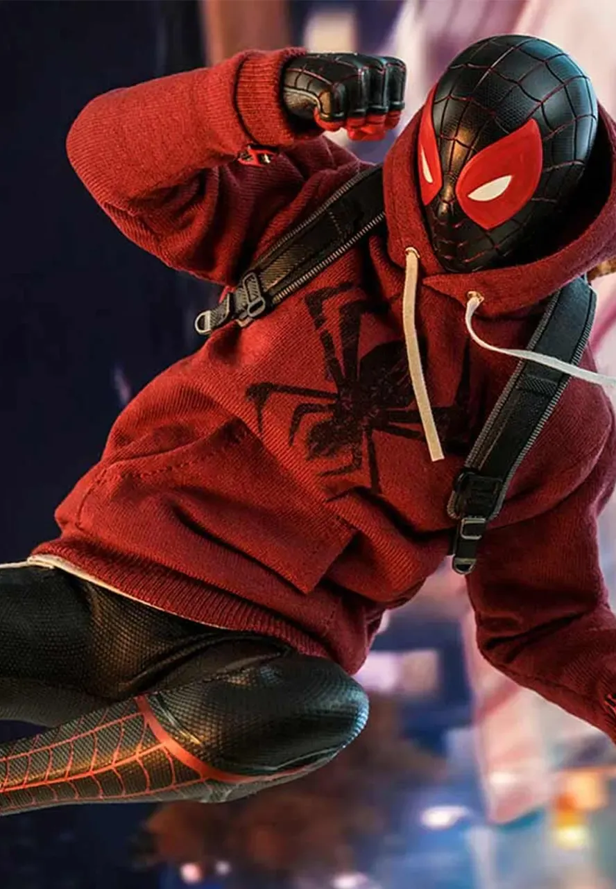 Spider Miles Morales Bodega Cat Red Hoodie bodega cat spider miles morales fleece hoodie