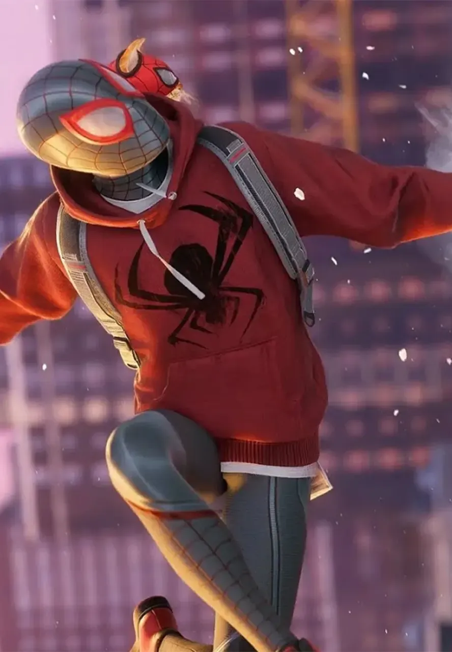 Spider Miles Morales Bodega Cat Red Hoodie bodega cat spider miles morales red fleece hoodie