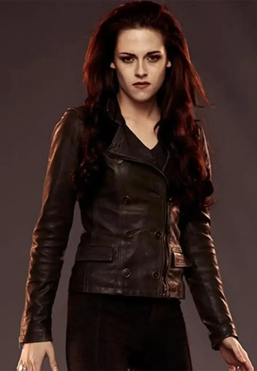 Twilight Saga Bella Swan Leather Jacket breaking dawn kristen stewart jacket
