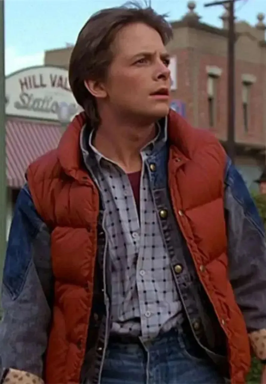 Marty Mcfly Back To The Future Puffer Vest bttf vest