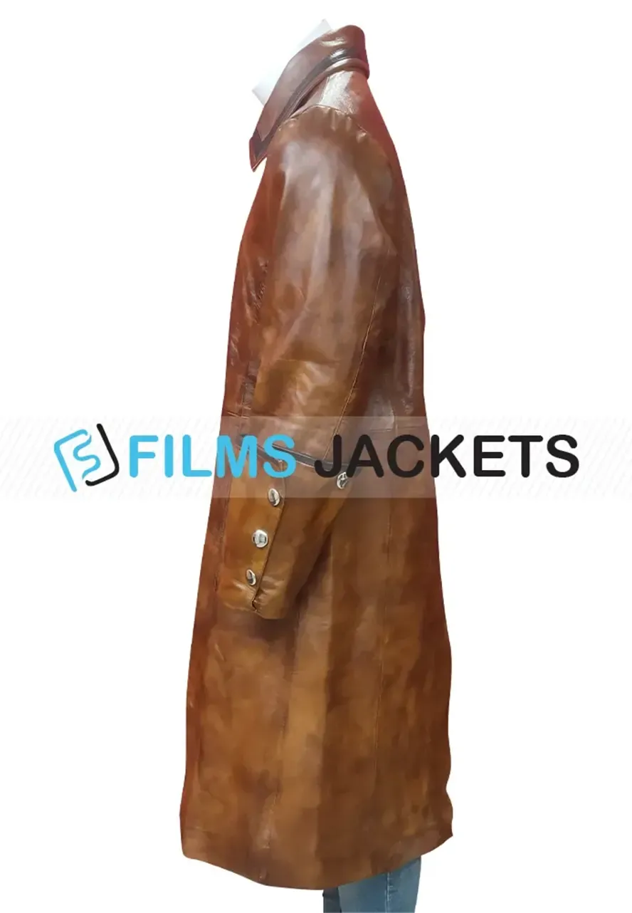 Men's Pirate Steampunk Captain Leather Coat captain steampunk pirate leather coat