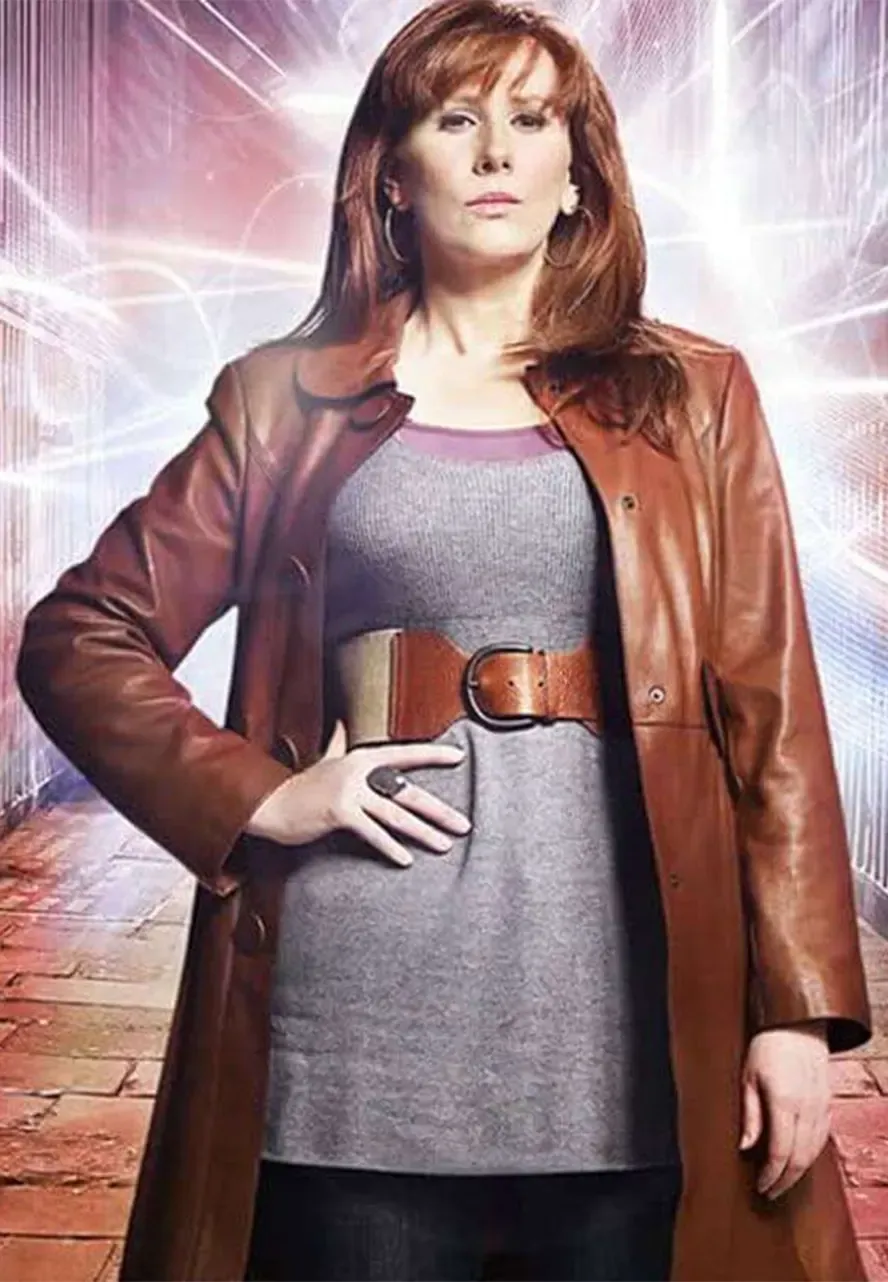 Doctor Who Donna Noble Leather Coat catherine tate coat