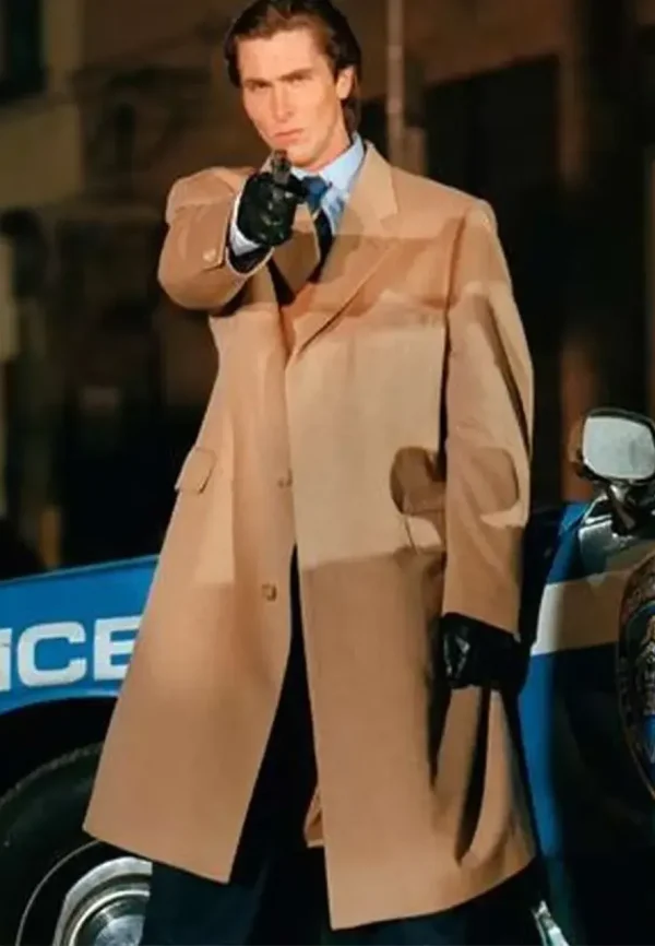 christian bale american psycho brown coat