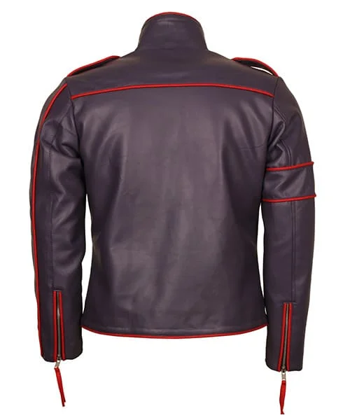 Michael Jackson Come Together Purple Leather Jacket come together jacket