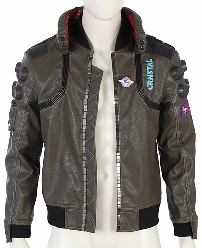 Cyberpunk 2077 Brown Leather Jacket cyberpunk 2077 leather jacket
