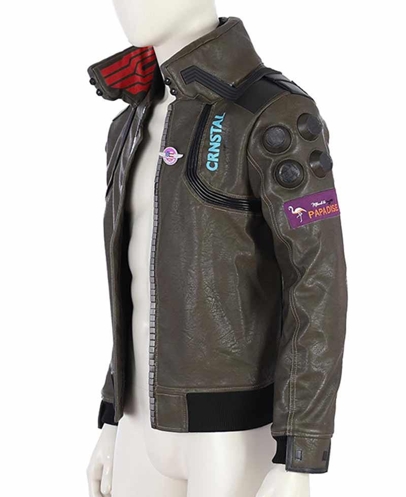 Cyberpunk 2077 Brown Leather Jacket cyberpunk 2077 samurai jacket