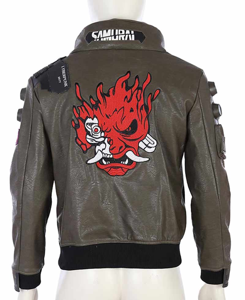 Cyberpunk 2077 Brown Leather Jacket cyberpunk 2077 samurai leather jacket
