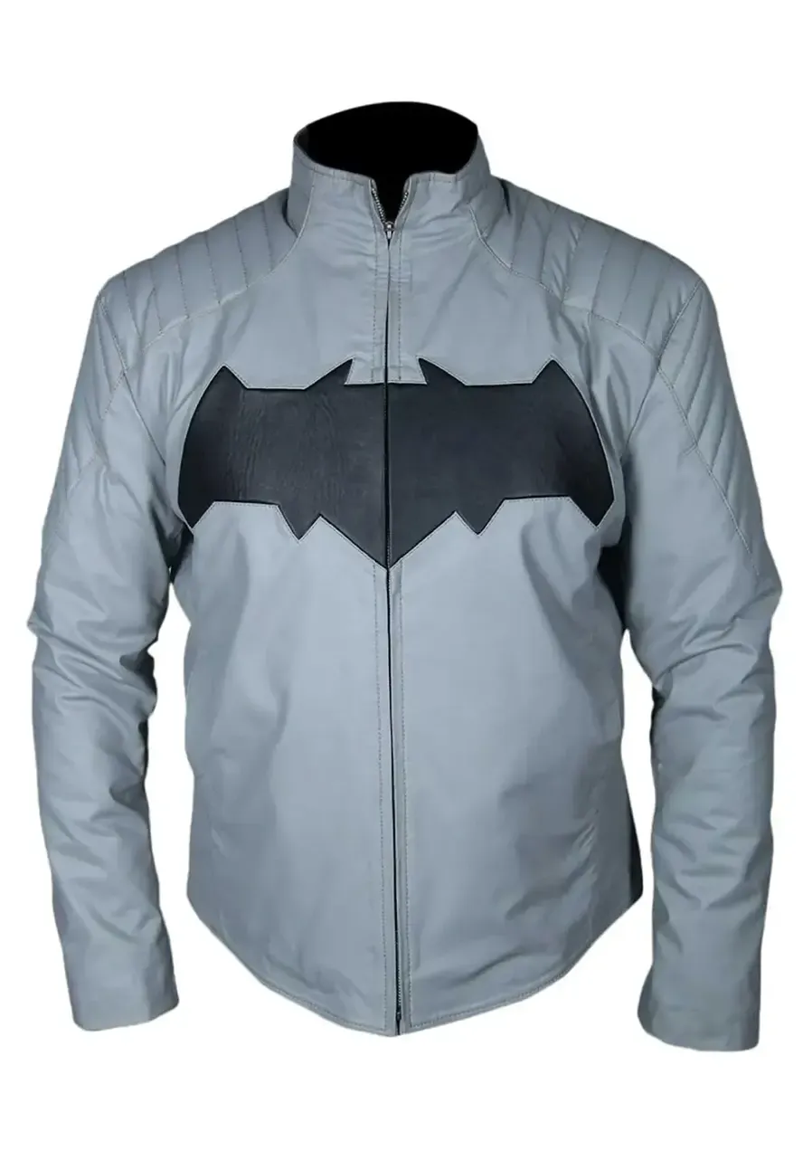 Dawn of Justice Batman Grey Leather Jacket dawn of justice batman leather jacket