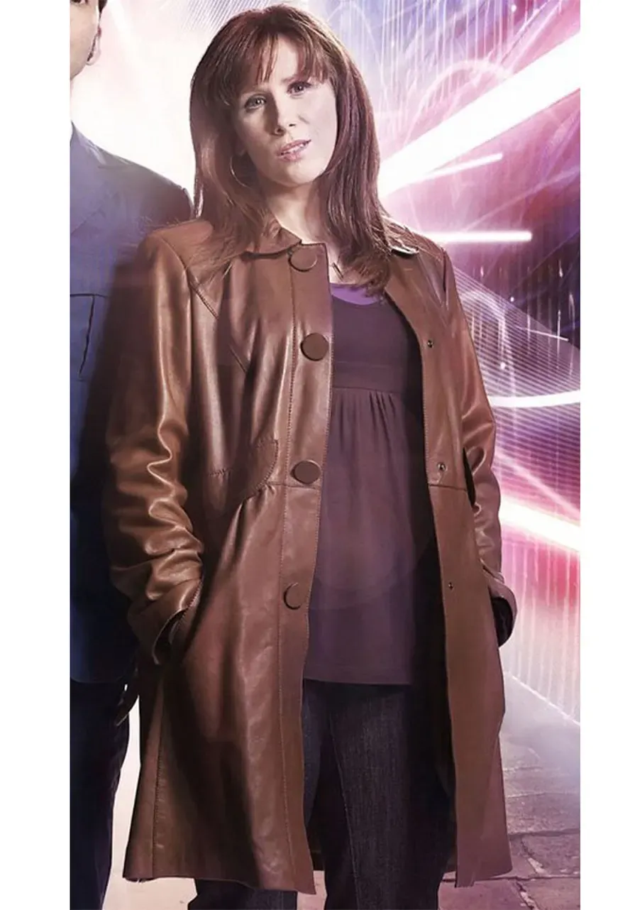 Doctor Who Donna Noble Leather Coat donna noble jacket