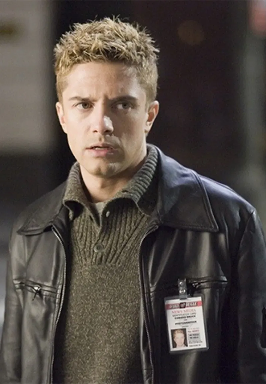 Spider-Man 3 Movie Topher Grace Leather Jacket eddie brock jacket