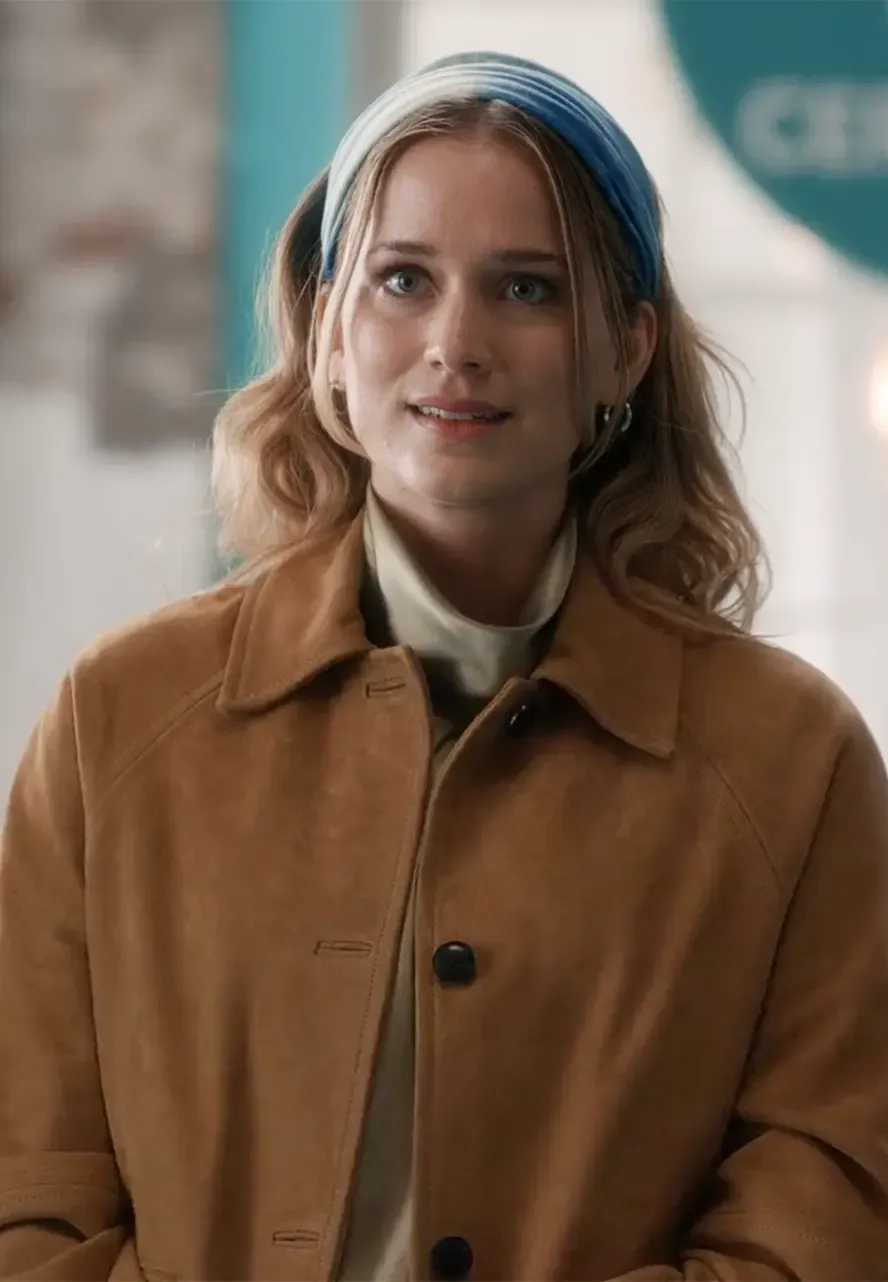 Elsbeth S01 Elizabeth Lail Brown Jacket elsbeth 24 elizabeth lail brown cotton jacket