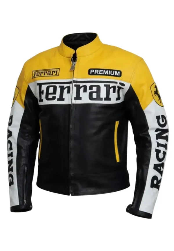 ferrari racing leather jacket