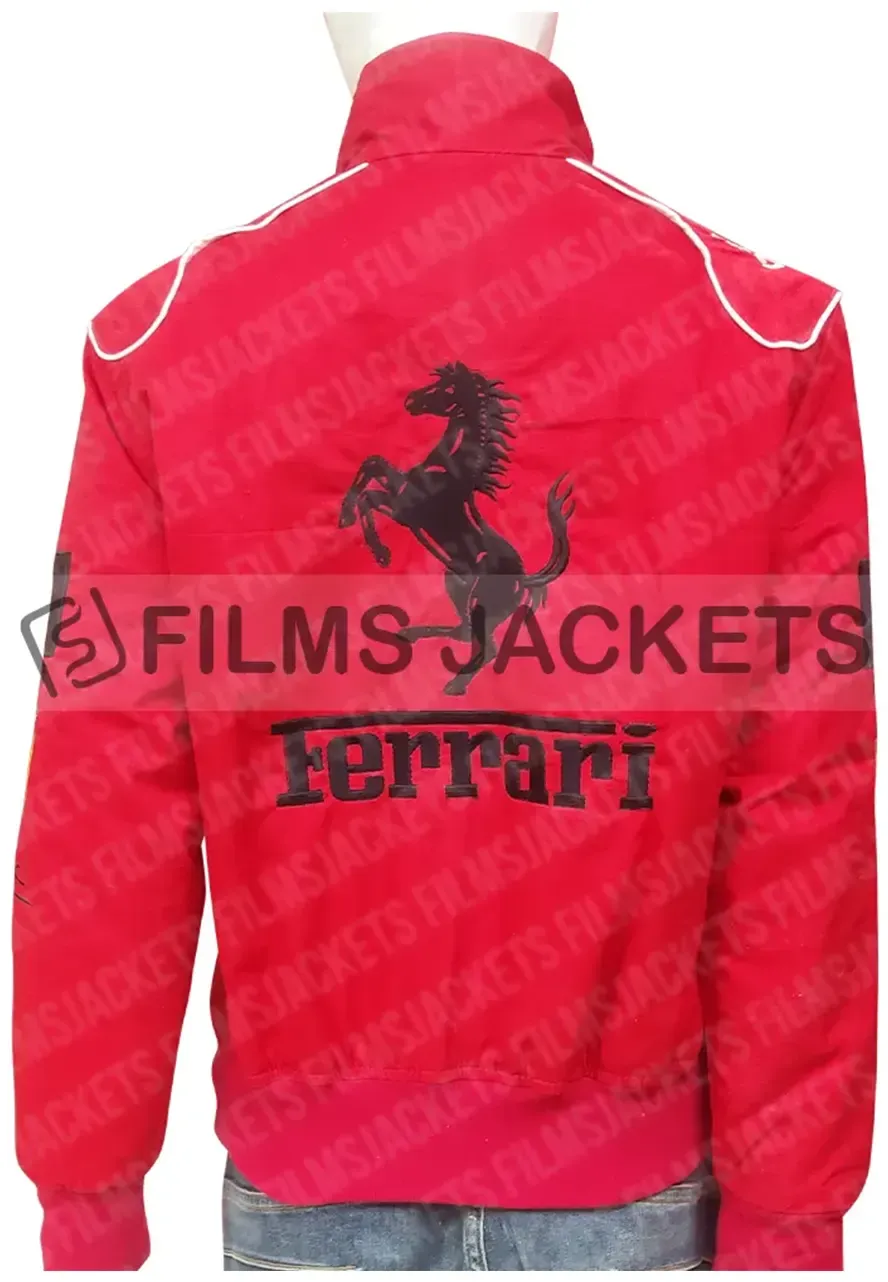 Ferrari Lana Del Rey Bomber Jacket ferrari red jacket