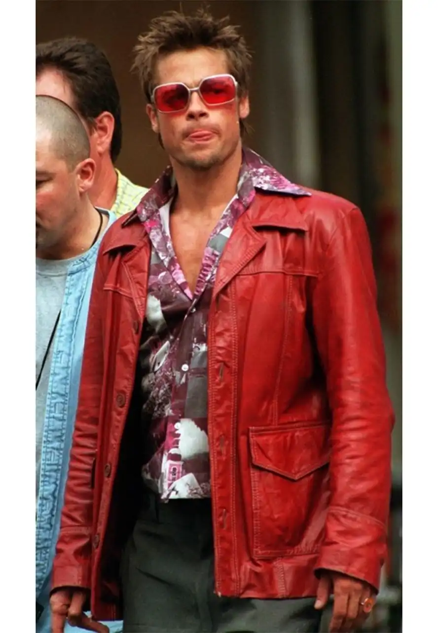 Fight Club Red Leather Jacket fight club red jacket