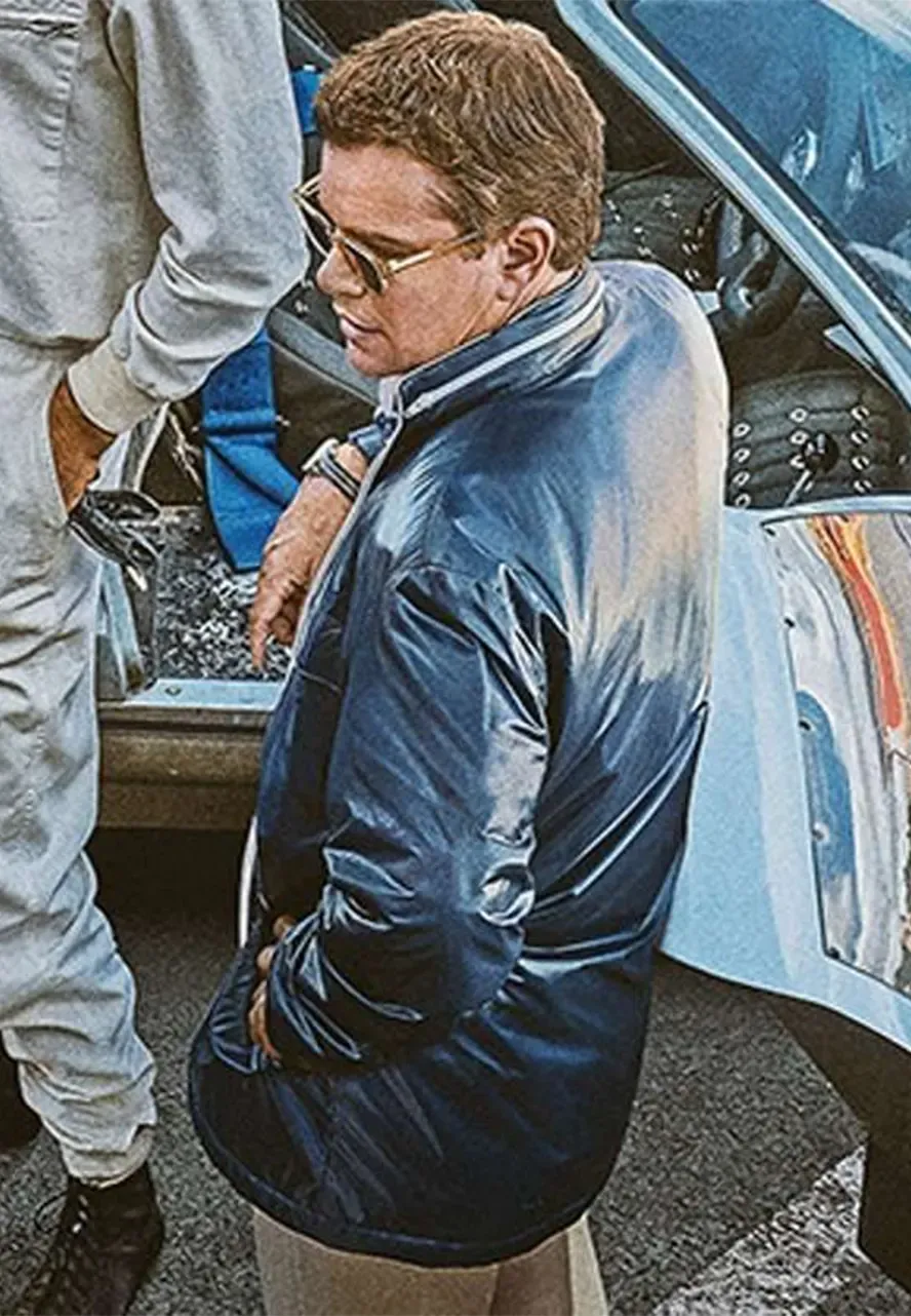 Ford v Ferrari Matt Damon Blue Jacket ford v ferrari blue jacket