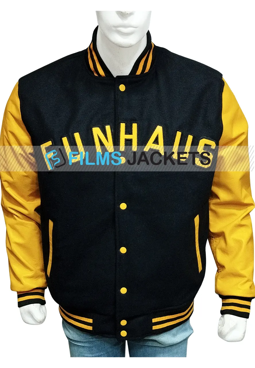 Funhaus Varsity Jacket funhaus orange jacket