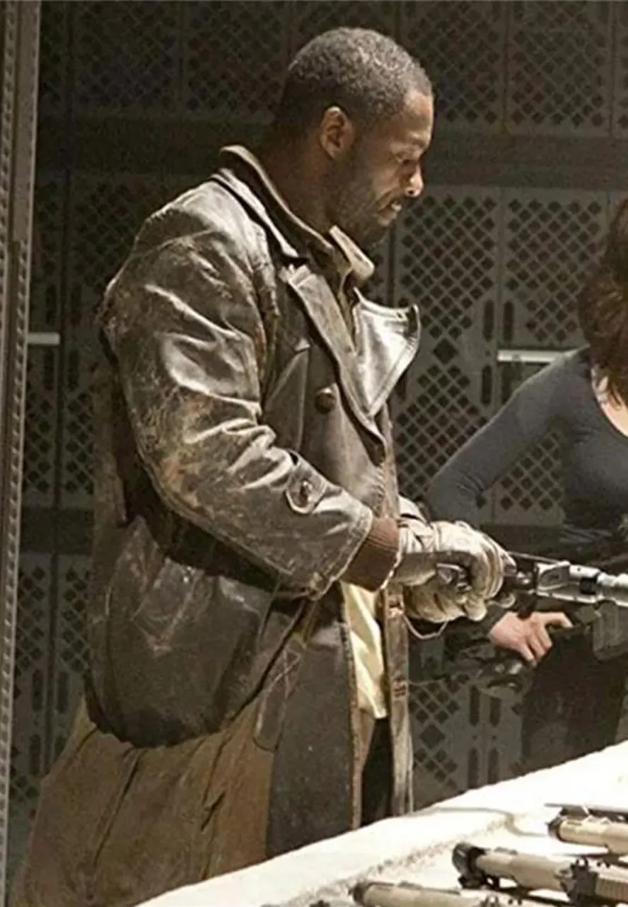 Ghost Rider Idris Elba Brown Leather Coat ghost rider idris brown leather coat