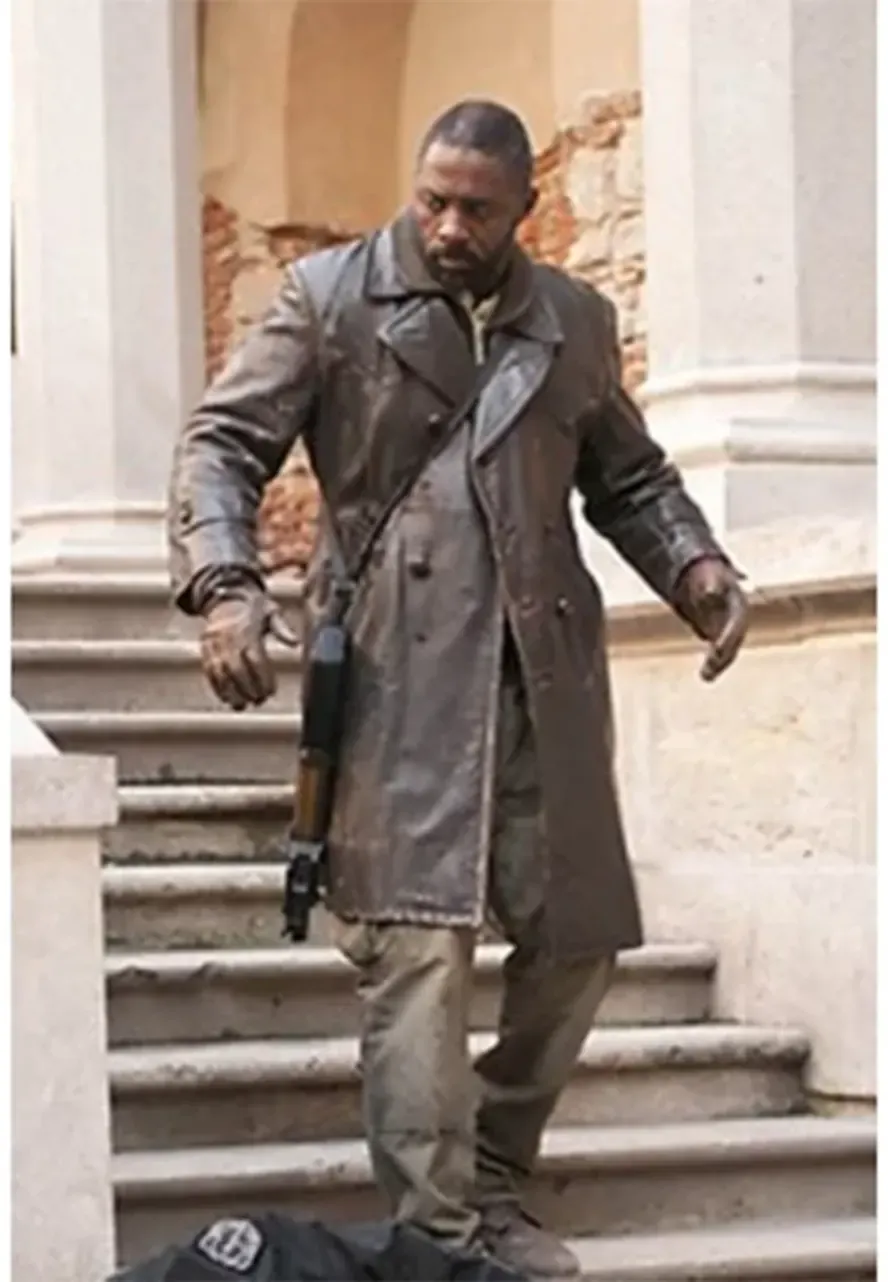 Ghost Rider Idris Elba Brown Leather Coat ghost rider idris elba brown coat