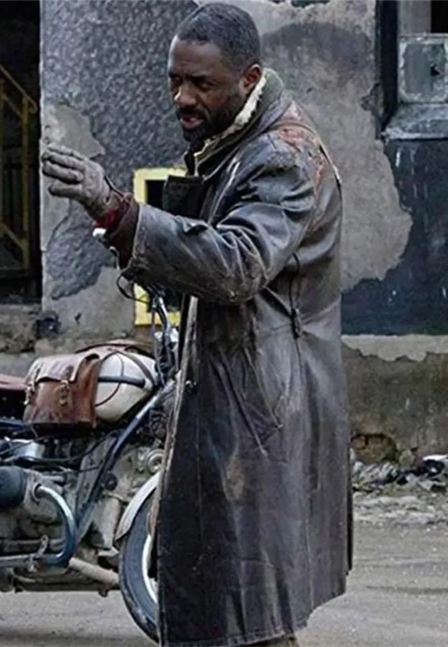 Ghost Rider Idris Elba Brown Leather Coat ghost rider idris elba leather coat