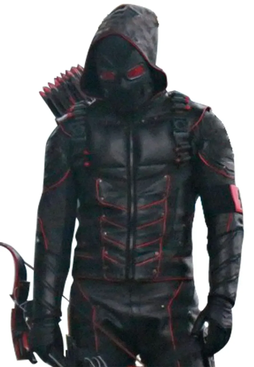 Stephen Amell Crisis On Earth-X Dark Arrow Jacket green arrow jacket with quiver