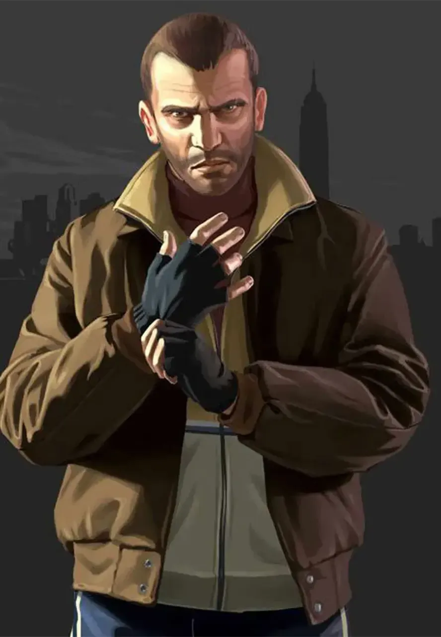 Niko Bellic GTA IV Leather Jacket gta iv niko bellic jacket