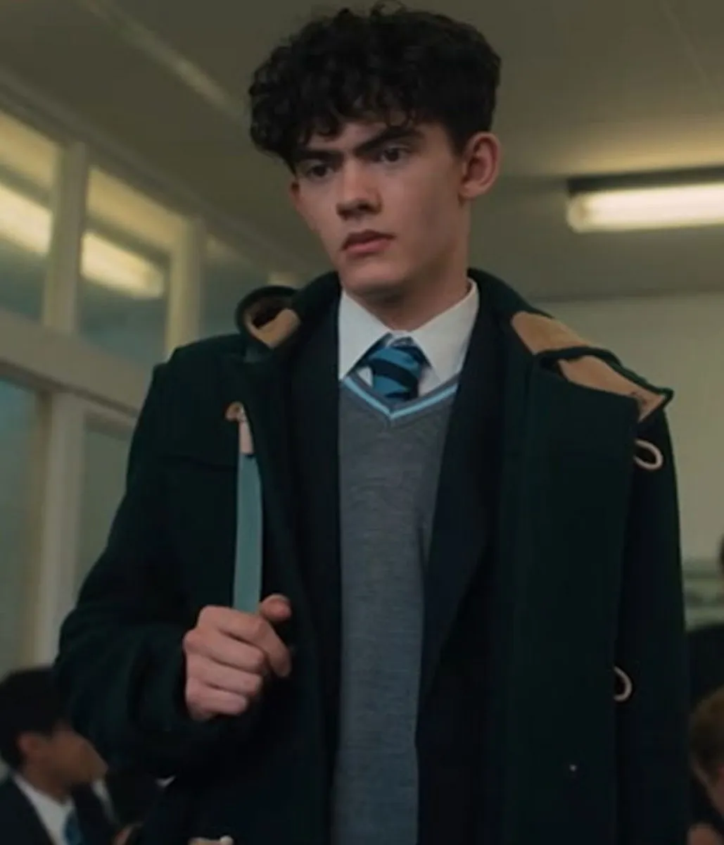 Heartstopper Joe Locke Green Duffle Coat heartstopper joe locke green duffle coat