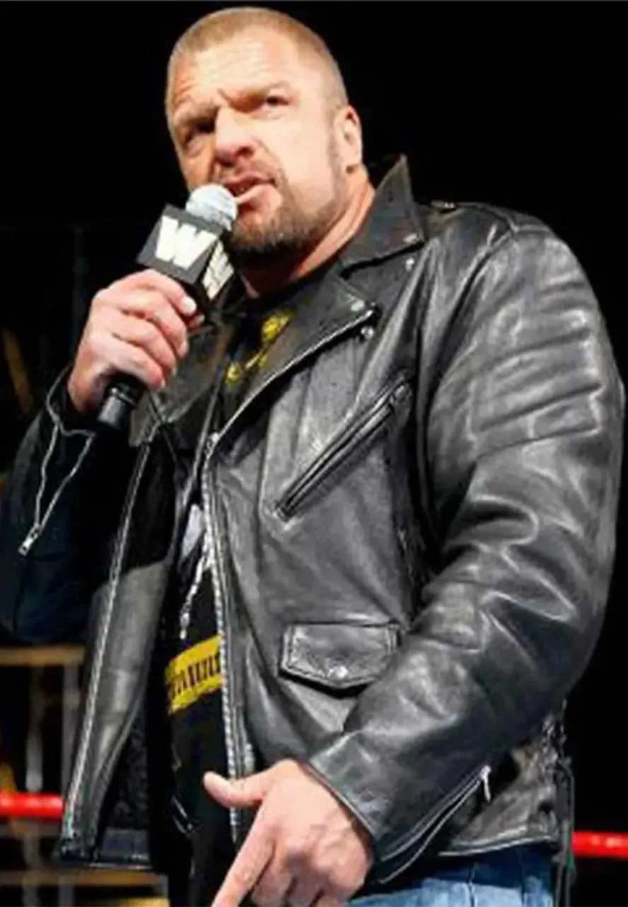 Triple H Leather Jacket hhh jacket
