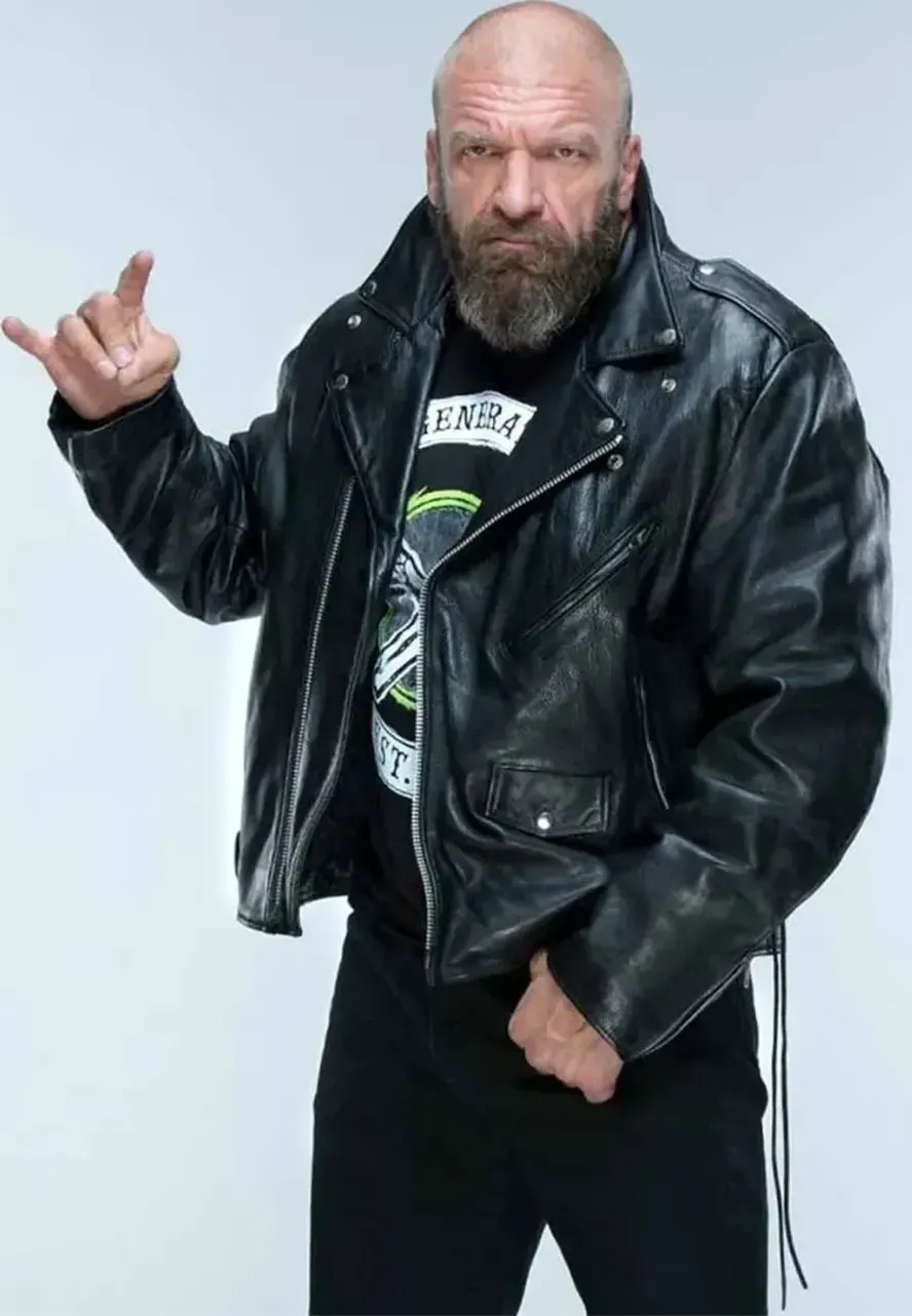 Triple H Leather Jacket hhh leather jacket