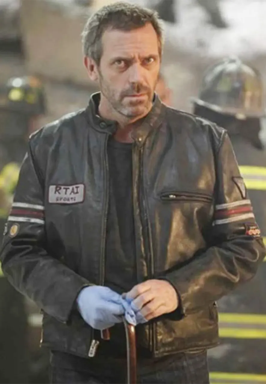Dr. Gregory House Hugh Laurie Biker Leather Jacket house md biker jacket