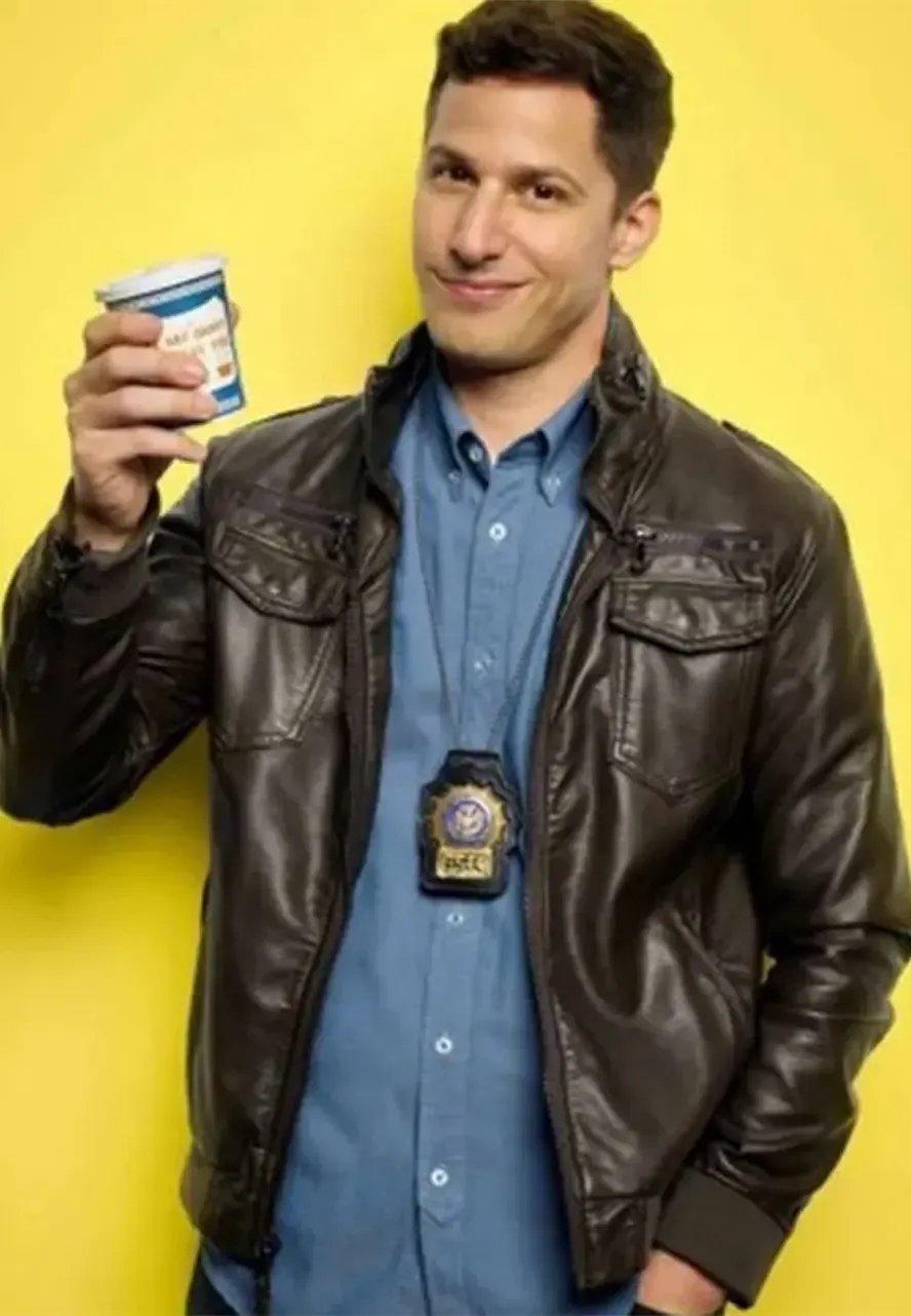 Brooklyn Nine Nine Jake Peralta Leather Jacket jake peralta leather bomber jacket