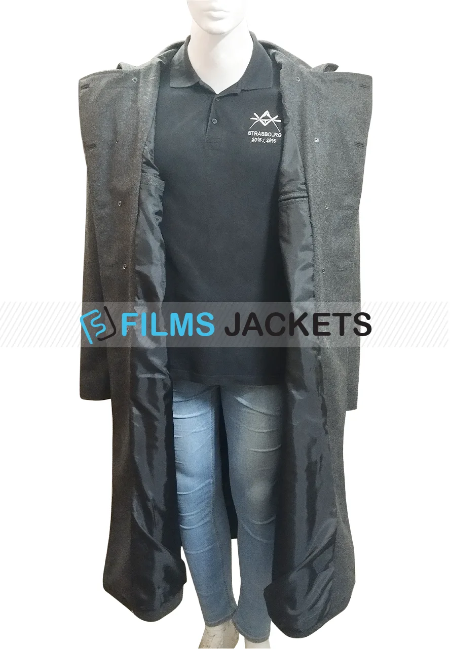 True Grit Jeff Bridges Grey Coat jeff bridges true grit grey trench wool coat
