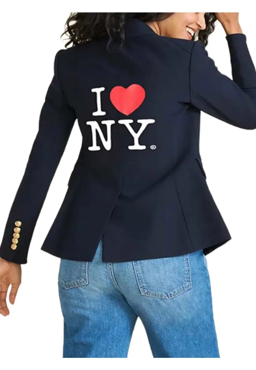 Jenna Bush Hager I Love NY Blue Blazer jenna bush hager i love new york blazer
