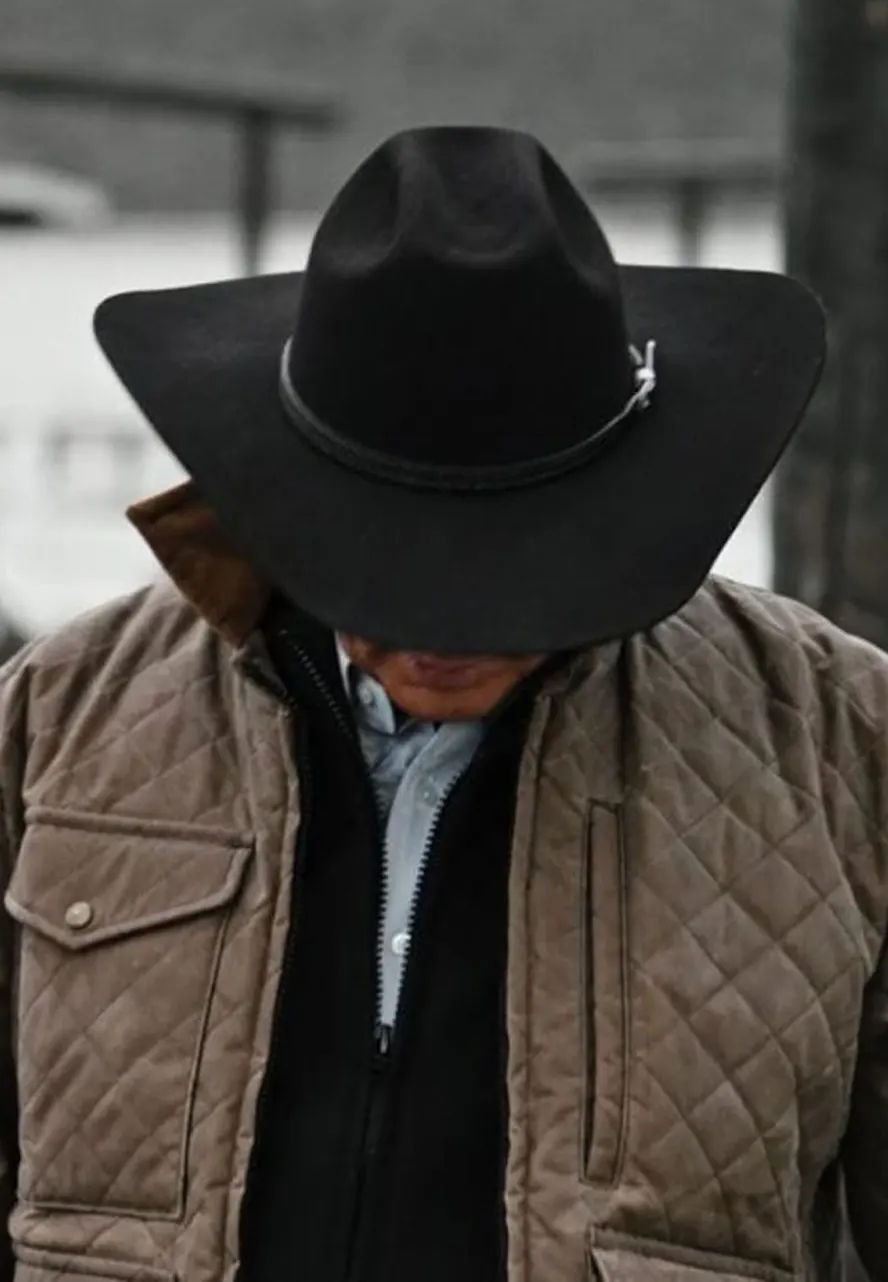 Yellowstone Season 4 John Dutton Quilted Jacket john dutton brown quilted jacket